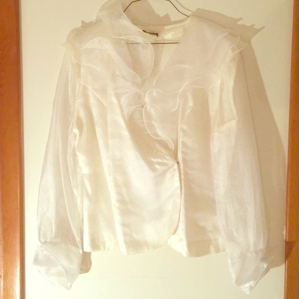 Vintage Lori Max New York White Blouse